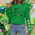 thumbnail image 6 of Erwazi Women's St Patrick's Day T-Shirt Green Long Sleeve Crewneck Shamrock Tees Tops, 6 of 6