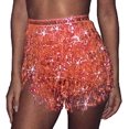 thumbnail image 1 of Faldas con borlas de lentejuelas para mujer, bufanda de cadera con flecos Rave para festival, 1 of 4