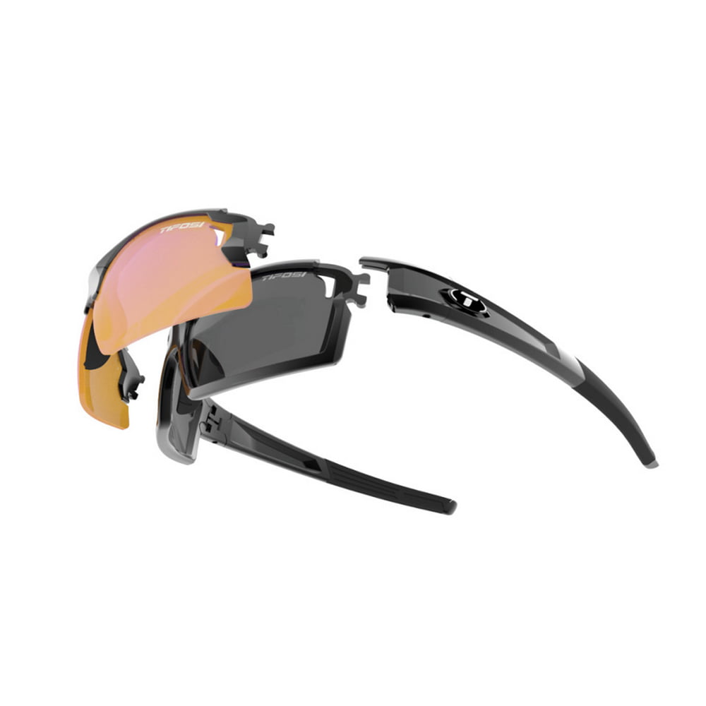 Tifosi Escalate Sunglasses Interchangeable Component System Gloss Black NEW 