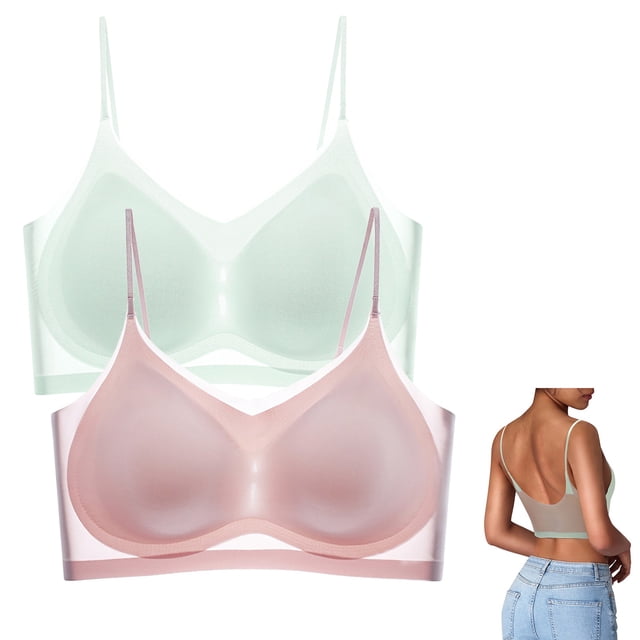 WILLBEST Brasier De Algodon Sujetador De Mujer Con Hebilla Frontal Y Borde De Encaje Sin Aro De Acero, Ajuste Sin Costuras, Para Yoga, Dormir, Talla Grande 875