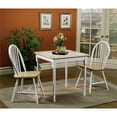 thumbnail image 3 of Carlene 5-piece Square Dining Table Natural Brown and White, 3 of 11