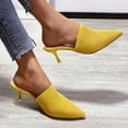 thumbnail image 2 of Mepaouo Womens Mules Heels Pointed Toe Slingback Kitten Heels Casual Walking Pumps Heels Shoes, 2 of 6