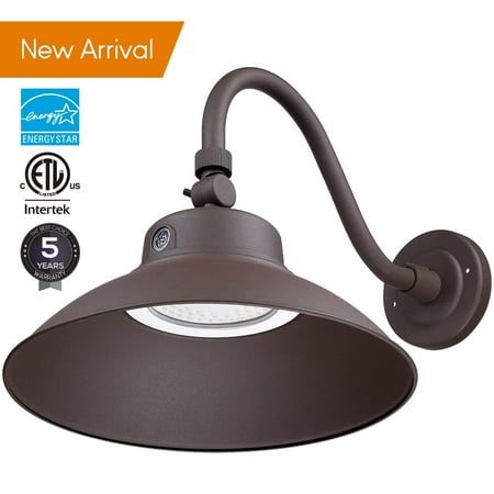 Leonlite 42w Led Gooseneck Barn Light Sconce Photocell Included Leonlite 42w Led Gooseneck Barn Light Sconce Photocell Included Swivel Head Outdoor Fixture