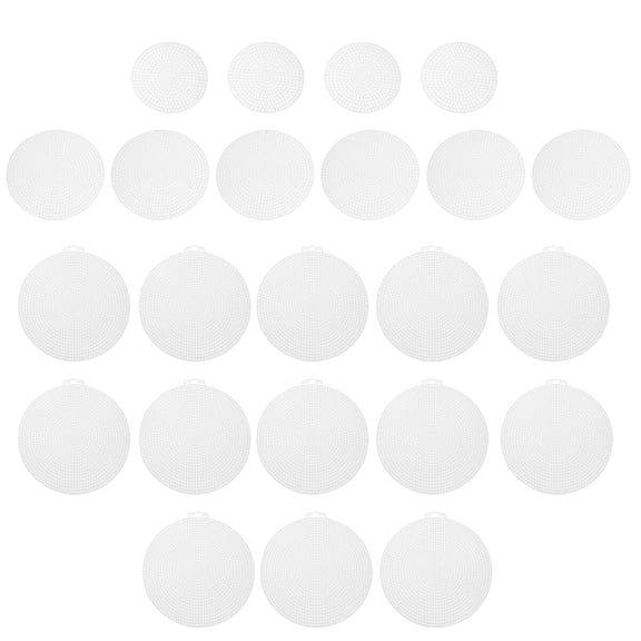 BESTOYARD 60Pcs DIY Cross Stitch Mesh White Plastic Grid Sheet Sturdy Cuttable for Crafts and DIY Use