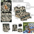 thumbnail image 6 of Pzuqiu Cow Print Bench Dog Car Seat Cover for Back Seat Collapsible Scratchproof Dogs Hammock with Hanging Car Garbage Can Holder Dog Bandana Universal Fit SUV,Sedan,Truck, 6 of 6
