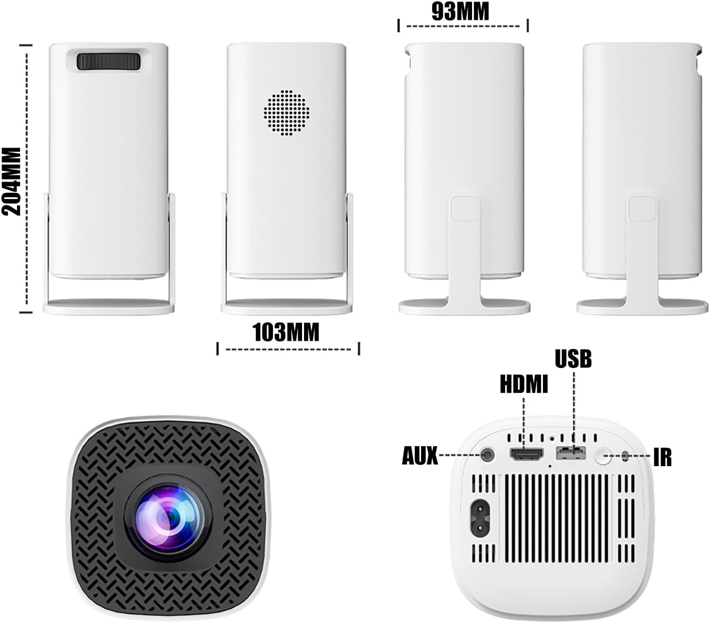 Game Projector MAX, P30 Max Projector and Game, Projector Video Games P30 Max, Smart Projector with Built in Apps and Games P30 Max, 4K HD WIFI Retro Game Projector with 2 Wireless Controllers