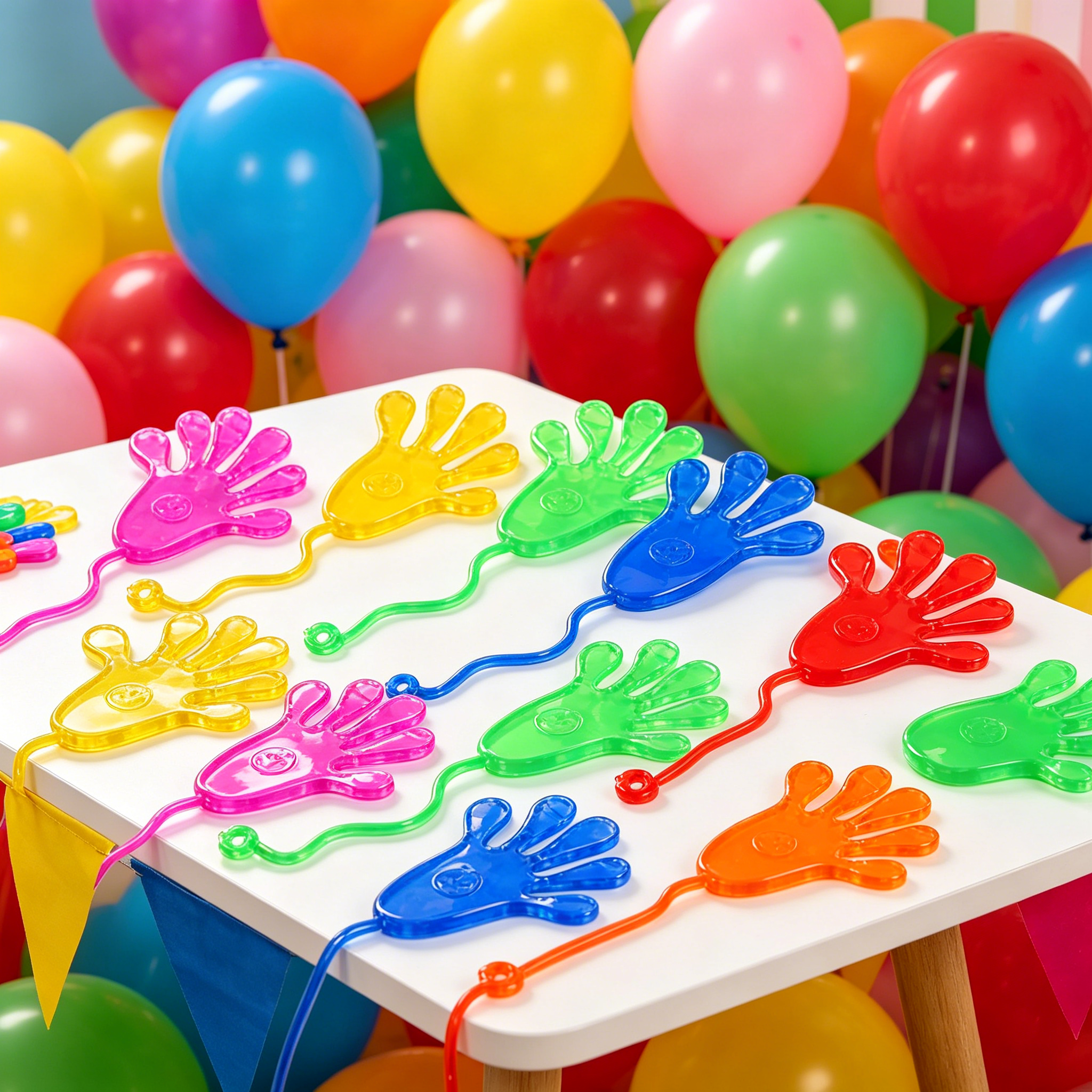 BESTSKY 2026 New 100Pcs Sticky Hands Party Favors for Kids Birthday Supplies Goodie Bag Stuffers Classroom Treasure Box Carnival Prizes Bulk Treat Gift Stuff Pinata Easter Egg Basket Fillers