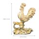 thumbnail image 3 of Estatuilla de gallo artesanal de cobre, escultura de estatua de pollo antigua, decoración pequeña en forma de pollo, 3 of 6