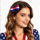 thumbnail image 4 of Independence Day Bow Hair Clip Accessory Holiday Party Red White Blue Star Striped Flag Hair Accessory Side Clip, 4 of 6