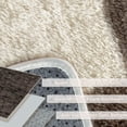 thumbnail image 6 of BERTHMEER 9'x12' Large Shag Area Rugs for Living Room Bedroom Dining Room Office Farmhouse Modern Checkered Contemporary Plush Soft Carpets Indoor Fuzzy Fluffy Washable Rugs, Mocha Brown, 6 of 8