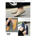 thumbnail image 3 of Mocasines de cuero de ante para hombre, Zapatos informales de lujo, náuticos hechos a mano, Slipon, para conducir, 2025, 3 of 4