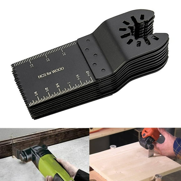 10 Wood/Metal Professional Oscillating Multi Tool Quick Release Saw Blades for Fein Multimaster, Dremel Multi-Max, Dewalt, Craftsman, Ridgid, Makita, Milwaukee, Rockwell, Ryobi, and More