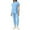 Light Blue, variant on Mlqidk Medical Scrubs for Women Set Breathable Nurse Uniform Crew Neck Top & Jogger Pant with Pockets Scrubs Set Blue L