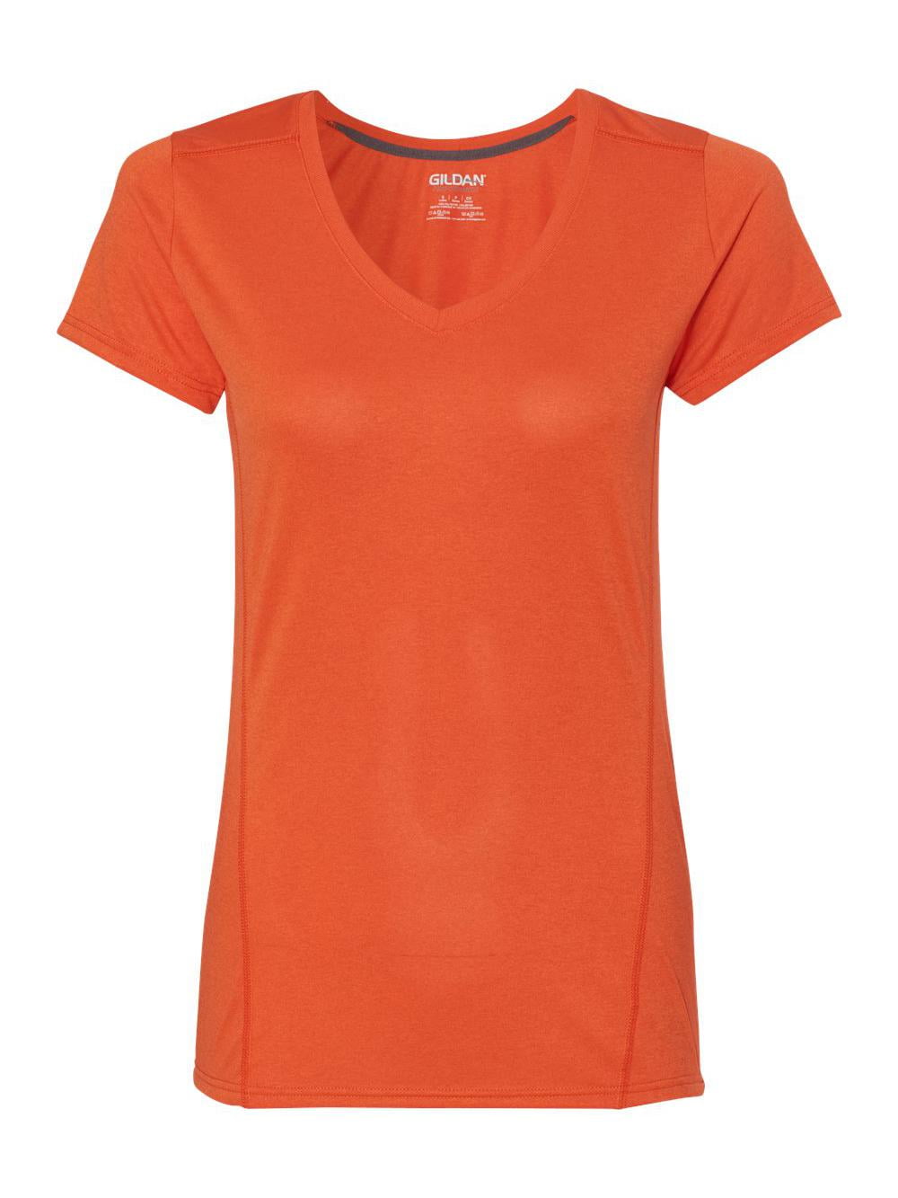 v neck orange t shirt