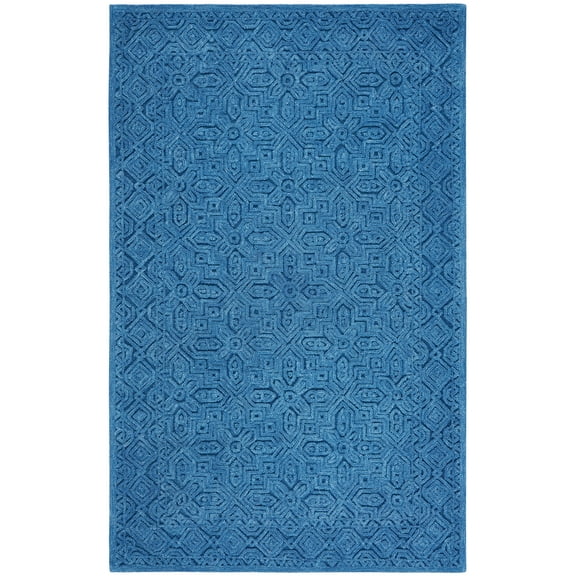 SAFAVIEH Textural Dinah Geometric Area Rug, Dark Blue, 5' x 8'