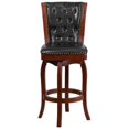thumbnail image 4 of Pemberly Row Tabouret de Bar en Cuir 30" Noir et Cerise, 4 of 4