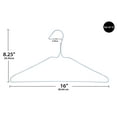 thumbnail image 2 of Mainstays Drip Dry Wire Clothing Hangers, 10 Pack, Adult, White, Plastic Coated, 2 of 6