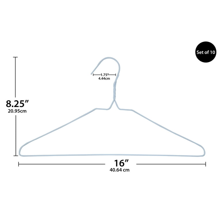 wal-mart straight supply white plastic hangers