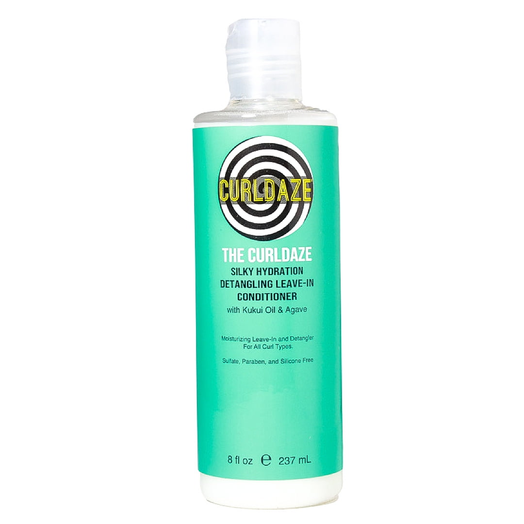 CurlDaze Silky Hydration Detangling Leave-In Conditioner with Kukui Oil and Agave 8Oz
