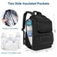 thumbnail image 4 of Mancro Mochila para pañales, multifuncional para papá con 2 bolsillos laterales aislados, mochila de viaje resistente al agua para pañales de bebé para hombres y mujeres con correas para cochecito, co, 4 of 5