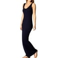 thumbnail image 3 of Robe Femme Couleur Unie Longue Gilet Sans Manches Robe Ajustée Aguichant Robe Maxi Ajustée, Bleu Marine, TTG, 3 of 6