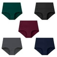 thumbnail image 1 of WZXFASHION Culottes pour Femmes en Pur Coton Culottes pour Femmes en Pur Coton Culottes Grande Taille pour Femmes Culottes Taille Haute pour Femmes 5 Pcs Culottes pour Femmes Rouges G, 1 of 9