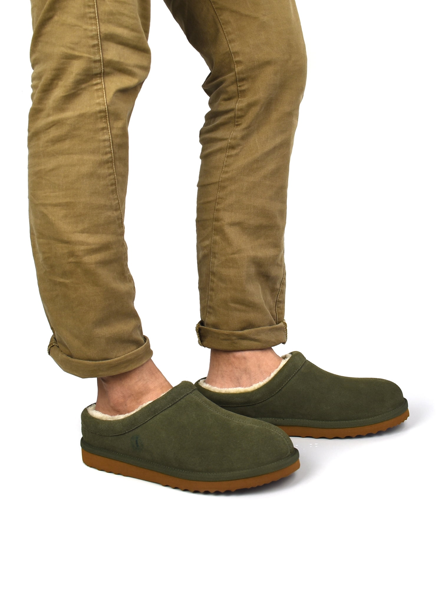 George Men's Suede Clog Slippers
