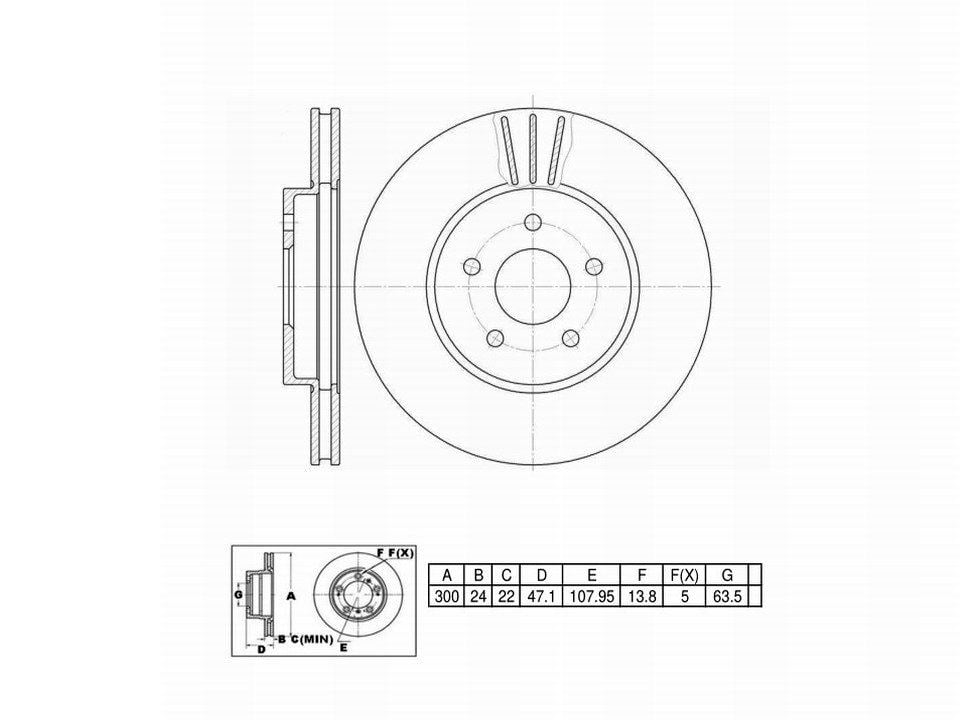 Winstop Brake Rotor, Front WS240396, Jaguar X-Type 2008-2001