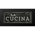 thumbnail image 2 of Pela Studio 14x8 Black Modern Framed Museum Art Print Titled - La Cuisine Chalk III, 2 of 5
