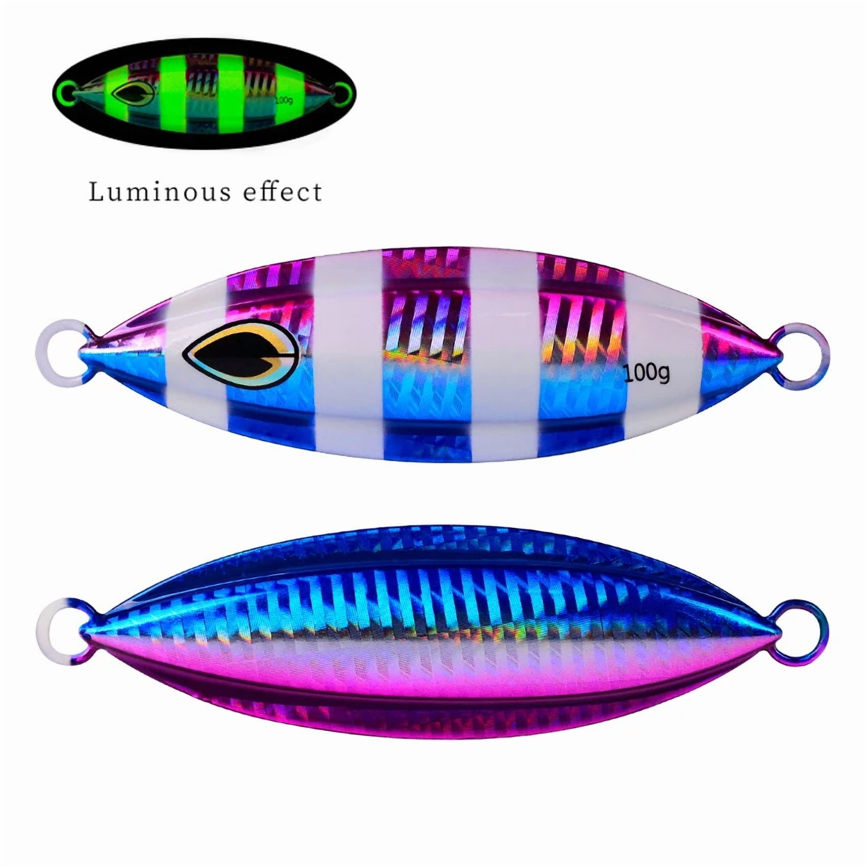 5Pcs/Set Bionic Metal Slow Jig Fishing Lure Sinks Quickly for Tuna and Bass - Available in 40g,60g,80g,100g,150g and 200g Sizes