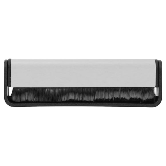 KAKOWELY Brosse de Nettoyage LP 1 Pce Brosse de Nettoyage LP Nettoyeur de Disques Vinyle Cartouche d'Album CD Tourne-Disque (Noir Argent) 4.53"X1.38"X0.67 Pouces