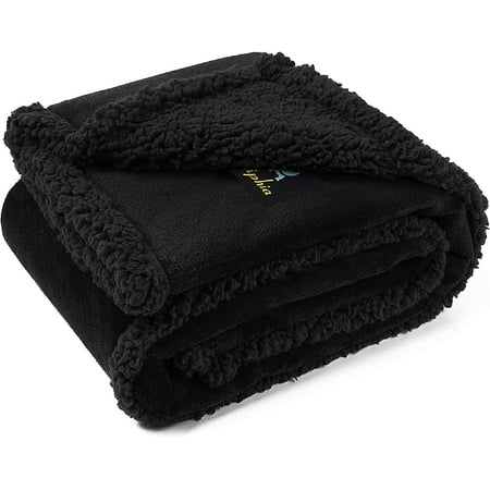Waterproof Pet Blanket Liquid Pee Proof Dog Blanket for Sofa Bed Couch Reversible Sherpa Fleece Furniture Protector Cover for Small Medium Large Dogs Cats