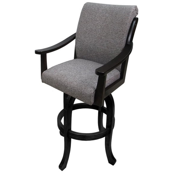 Tobias Designs Casa Melina 26" Swivel Wood Counter Stool in Mojave Gray