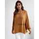 thumbnail image 4 of Suéter tipo cárdigan holgado de punto con cuello redondo para mujer, cómodo y moderno., 4 of 4