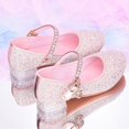 thumbnail image 5 of LUOGENLI Slippers Slippers for Girls Size 13-1 Girls Shoes Children's High Heels Girls Shoes Piano Performance Shoes Walk Show Flower Girl Dress Shoes Girls Slippers Size 5.5 26, 5 of 5