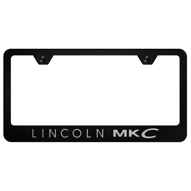 Lincoln MKC Laser Etched Logo Stainless Steel License Plate Frame (Black)