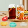 thumbnail image 7 of Plutput 10 Pcs Acrylic Lids for 16 oz Glass Cups with Lids and Straws Hole, Colored Glass Can Tumbler Replacement Lids Spill Proof Reusable for Beer Can Drinking Glasses Tumbler Cup, 7 of 7