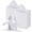 White, variant on 100 Pack White Satin Napkins 17x17 Inches Dinner Napkins, Scalloped Elegant Napkins Square Table Napkins Decor, Smooth Table Cloth Napkins for Restaurant Weddings Banquet Party