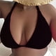 thumbnail image 2 of Prolriy Bikini Top Triángulo Bolso Talla Grande Bikini de Playa Traje de Baño Grande Sin Espalda para Mujer Sujetadores de Baño para Mujer Negro XL, 2 of 7