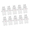 thumbnail image 4 of 10Pcs Juice Bottles Gingerbread Man with Caps for Milk Tea Juicing Milkshake Clear, 4 of 8