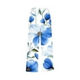 thumbnail image 5 of Women's Floral Printed Capris with Pockets Drawstring Waist Loose Fit Cropped Pants Under $10, 5 of 5