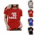 thumbnail image 1 of Just for Today T-Shirt Femme 2026 Été Décontracté Manches Courtes Col Rond Anniversaire Sobriété Récupération Graphique, 1 of 4