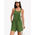 thumbnail image 3 of Ekouaer Women' Rompers Jumpsuits Sleeveless Adjustable Ribbed Knit Vacation Beach Travel Overall Shorts Outfits, 3 of 6