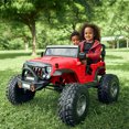 thumbnail image 2 of VOLTZ TOYS Lifted Monster Jeep 24V 2 Seater Classic Ride on Car with Remote Control, Leather Seat and EVA Tires, 2 of 7