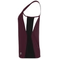 thumbnail image 4 of Holloway Sportswear 2XL Womens Vertical Singlet Dark Maroon/Black/White 221340, 4 of 4