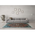 thumbnail image 3 of Ahgly Company Indoor Rectangle Persian Light Blue Traditional Area Rugs, 8' x 12', 3 of 4