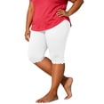 thumbnail image 2 of Noric Women's Plus Size Workout Shorts Tummy Control Compression Scallop Hem Athletic Yoga Shorts for Summer, 2 of 6