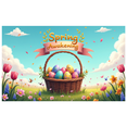 thumbnail image 3 of Spring Themed Yellow Ribbon Banner with Spring Awakening TextBasket of Colorful Flower Field Background Celebrations Gatherings and Family Photo Props, 3 of 4