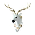 thumbnail image 3 of Decoración de pared con cabeza de ciervo, estatua colgante de pared, decoración del hogar, adorno de animales Blanco 33cm, 3 of 9