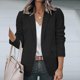 thumbnail image 1 of Chaquetas de negocios de manga larga para mujer Chaqueta tipo cárdigan de trabajo informal Blazers con cuello chal, 1 of 5